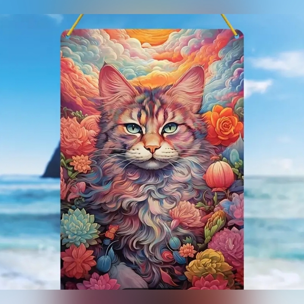 Pink Cat Decorative Sign-Acrylic - Picture 2 of 4